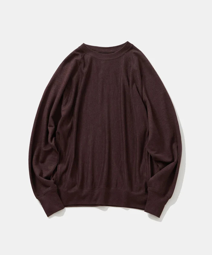 BATONER 25SS BELGIAN LINEN URAKE CREW NECK L/S